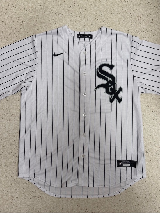 Nike MLB Other - Nike MLB White Pinstripe Chicago White Sox Jersey with Black Logos